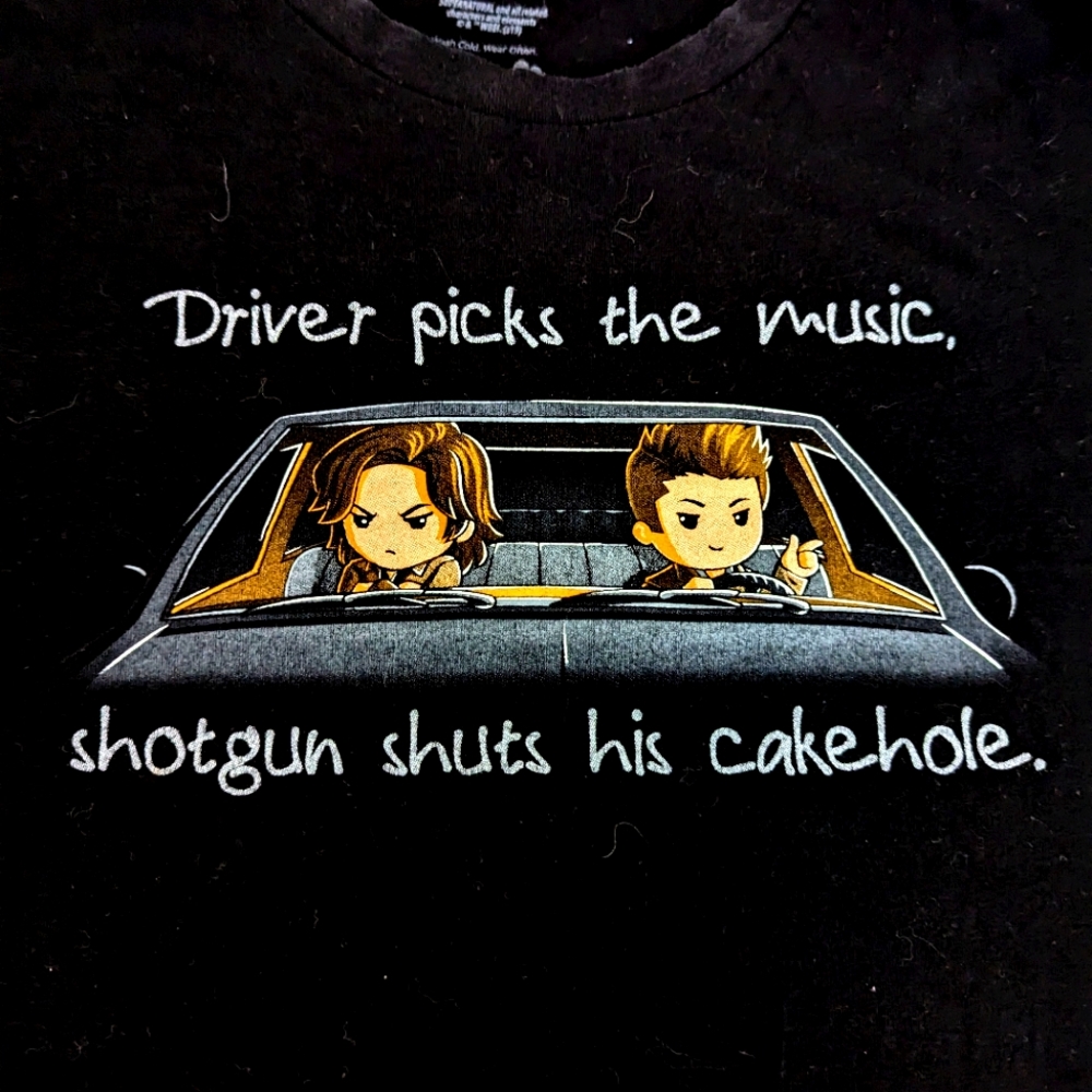 Supernatural Sam & Dean Winchester Anime Shotgun Shut Your Cake Hole Large